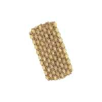 Leder Metall Armband Braun Schwarz